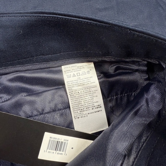 Banana Republic Wide Leg Mid Rise Full Length Blue Trouser Pant NWT Sz 6 - Picture 4 of 10